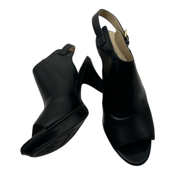Naturalizer black peep toe heels size 9 - Picture 1 of 7